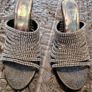 Womens Size 9 First Sight sparkle dress slip on shoes